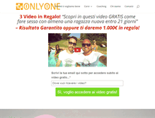 Tablet Screenshot of onlyoneitalia.com